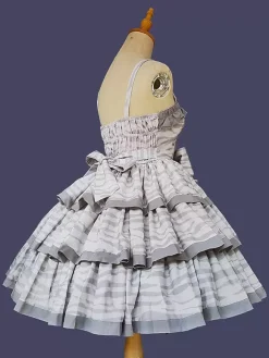 Robe Lolita douce en polyester sans manches avec n艙uds Robe Lolita de conte de fées