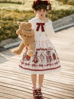 Robe Lolita Douce Robe Lolita de Noël Sans Manches en Polyester