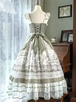 Robe Lolita douce sans manches jupe pull perles costume de fête classique de conte de fées tissu satiné mode Kawaii