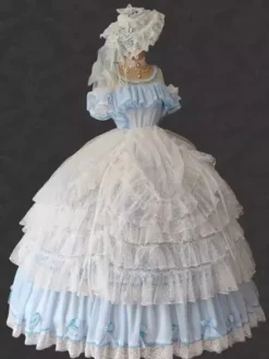 Robe Lolita Hime en polyester sans manches robe de soirée romantique et douce style Rocco
