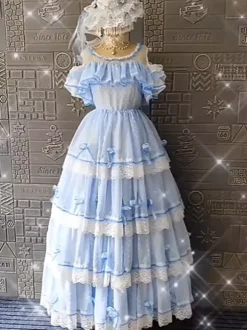 Robe Lolita Hime en polyester sans manches robe de soirée romantique et douce style Rocco