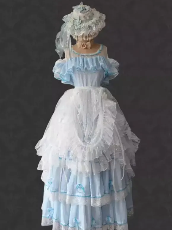 Robe Lolita Hime en polyester sans manches robe de soirée romantique et douce style Rocco