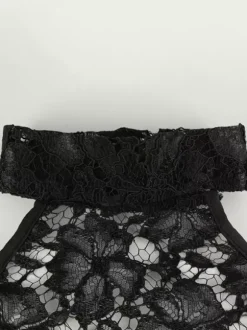 Robe longue dos nu en dentelle transparente patchwork pour femme - Robe sirène moulante noire sexy - Robe de soirée d'été formelle 2026
