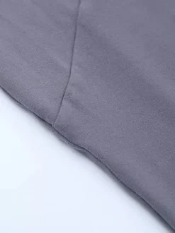 Robe longue grise à col bénitier pour femme - Élégante robe moulante dos nu - Robe de soirée minimaliste pour gala 2026