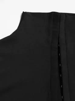 Robe longue moulante à col montant et fente haute pour femme 2026