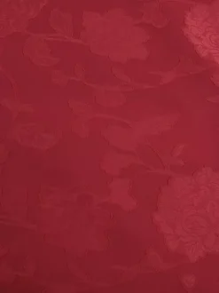 Robe longue rouge à imprimé floral jacquard pour femme - Robe nuisette romantique et ajustée - Tenues d'été pour un rendez-vous galant 2026