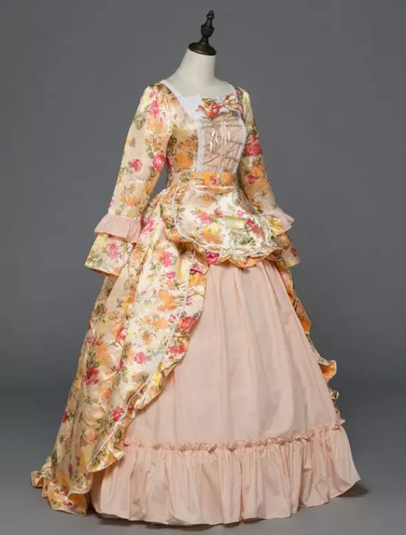 Robe médiévale victorienne Robe Rococo Robe Marie Antoinette Rétro Costume Femmes Opéra Déguisements n