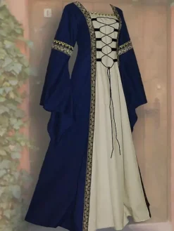 robe 18ème siècle à Jupe Échevelée Lacée 4 Couleurs Disponibles