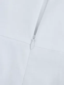 Robe midi Cottagecore pour femme - Robe d'été blanche élégante à nouer sur le devant - Tenue d'invitée pour un mariage champêtre d'été 2026