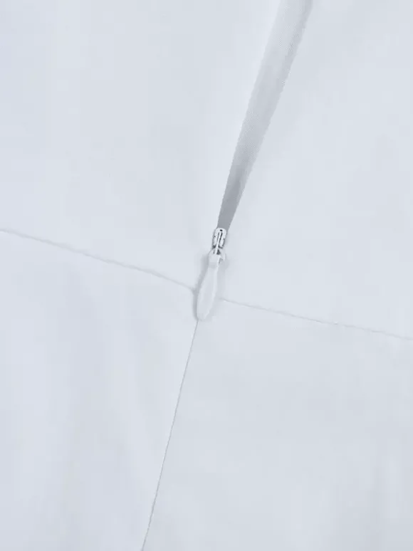Robe midi Cottagecore pour femme - Robe d'été blanche élégante à nouer sur le devant - Tenue d'invitée pour un mariage champêtre d'été 2026