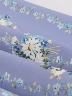 Robe midi d'été à bretelles fines et imprimé floral pour femme 2026