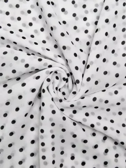 Robe midi noire à pois en polyester sans manches à bretelles et col rond pour femme par Daily Dresses