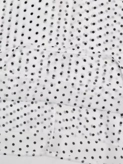 Robe midi noire à pois en polyester sans manches à bretelles et col rond pour femme par Daily Dresses
