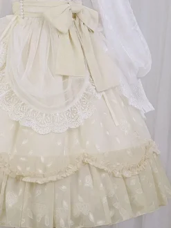 Robe Mignonne Lolita Robe À Manches Longues Volant En Polyester