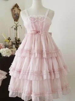 Robe Mignonne Lolita Sans Manches Robe Lolita À Lacet