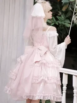 Robe Mignonne Lolita Sans Manches Robe Lolita À Lacet