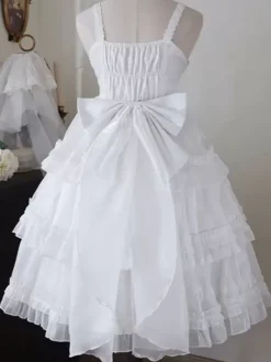 Robe Mignonne Lolita Sans Manches Robe Lolita À Lacet