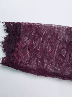 Robe mini en dentelle transparente froncée pour femme - Robe moulante sexy à dos nu et découpes - Soirée d'été en boîte de nuit 2026