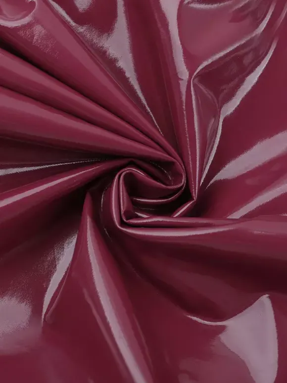 Robe mini femme en similicuir rouge foncé - Robe moulante sexy à décolleté plongeant et dos nu - Style rebelle pour vos soirées d'été 2026