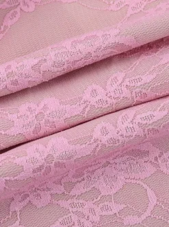 Robe moulante mini en dentelle Fairycore pour femme - Rose manches cloche coupe ajustée - Idéale pour une soirée romantique printanière 2026