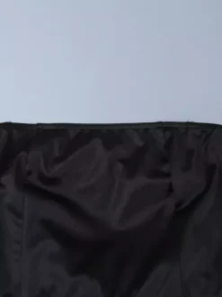 Robe moulante noire mini pour femme - Dos nu blanc avec n艙ud et traîne - Robe de soirée d'anniversaire sexy sans bretelles pour l'été 2026