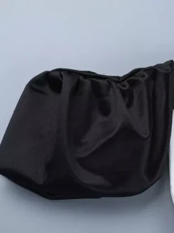 Robe moulante noire mini pour femme - Dos nu blanc avec n艙ud et traîne - Robe de soirée d'anniversaire sexy sans bretelles pour l'été 2026