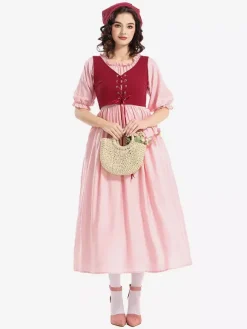 Robe Renaissance médiévale pour femme ensemble de costume bohème vintage irlandais