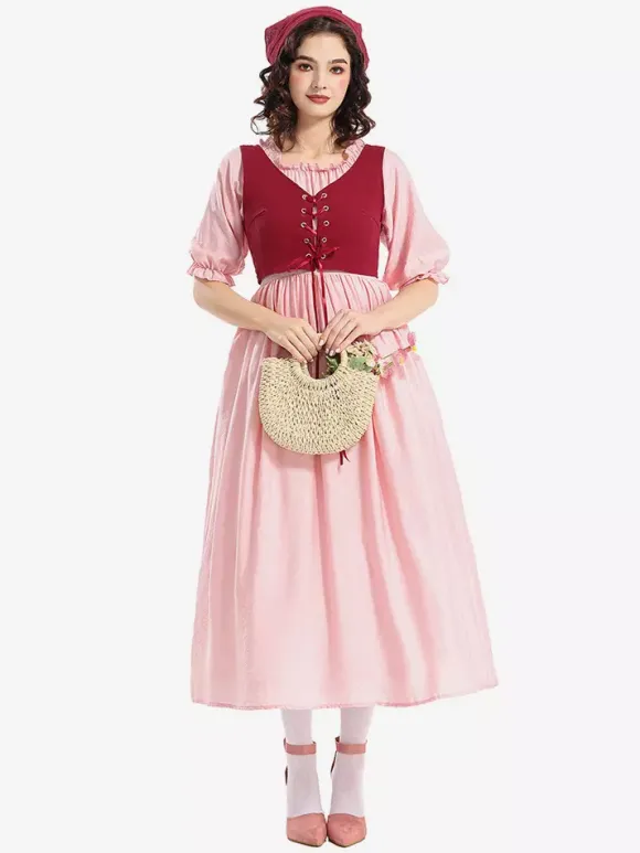 Robe Renaissance médiévale pour femme ensemble de costume bohème vintage irlandais