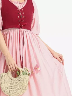 Robe Renaissance médiévale pour femme ensemble de costume bohème vintage irlandais