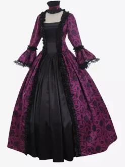Robe rococo Marie-Antoinette costume de bal masqué de Versailles costumes victoriens rococo à imprimé floral