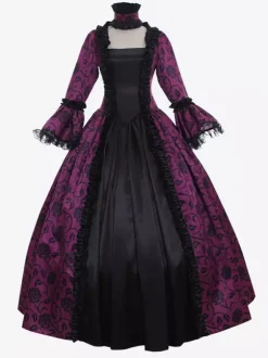 Robe rococo Marie-Antoinette costume de bal masqué de Versailles costumes victoriens rococo à imprimé floral