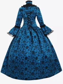 Robe rococo Marie-Antoinette costume de bal masqué de Versailles costumes victoriens rococo à imprimé floral