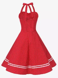 Robe rétro glamour années 50 à carreaux aquatiques dos nu boutons sans manches décolleté c艙ur taille M style rockabilly