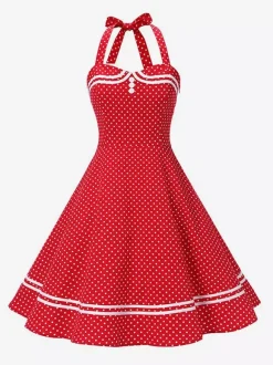 Robe rétro glamour années 50 à carreaux aquatiques dos nu boutons sans manches décolleté c艙ur taille M style rockabilly
