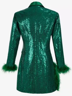 Robe rétro vintage des années 1980 blazer paillettes soirée bal masqué enterrement de vie de jeune fille pour femme