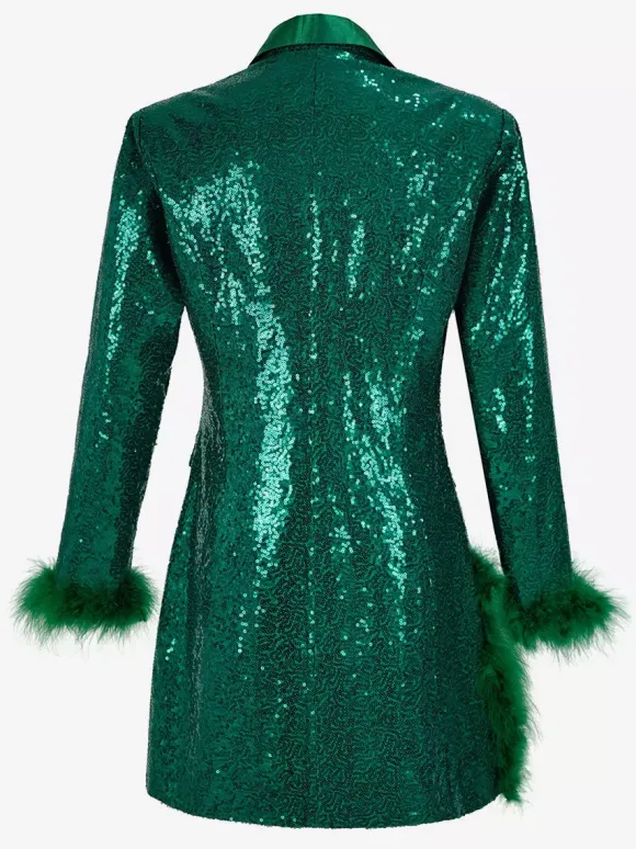 Robe rétro vintage des années 1980 blazer paillettes soirée bal masqué enterrement de vie de jeune fille pour femme