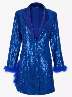 Robe rétro vintage des années 1980 blazer paillettes soirée bal masqué enterrement de vie de jeune fille pour femme