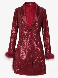 Robe rétro vintage des années 1980 blazer paillettes soirée bal masqué enterrement de vie de jeune fille pour femme