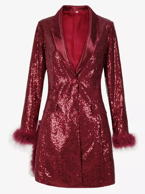 Robe rétro vintage des années 1980 blazer paillettes soirée bal masqué enterrement de vie de jeune fille pour femme