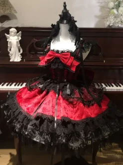 Robe Sweet Lolita avec n艙ud dans le dos et bandage JSK Robe courte Lolita