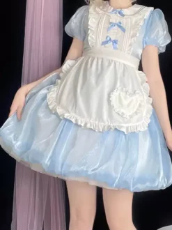 Robe Sweet Lolita en polyester à manches courtes