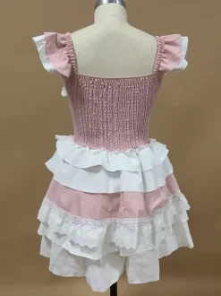 Robe Sweet Lolita en polyester sans manches avec n艙ud papillon et pull Sweet Lolita JSK