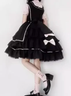 Robe Sweet Lolita en polyester pull sans manches