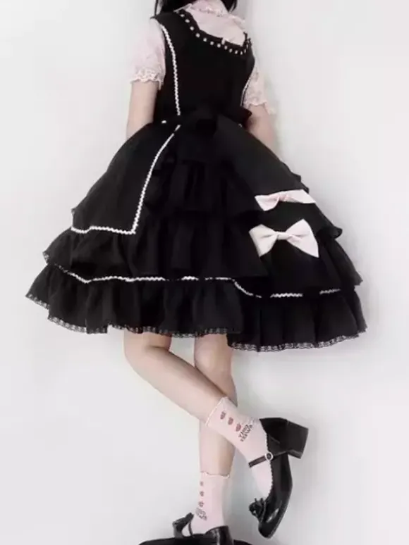 Robe Sweet Lolita en polyester pull sans manches