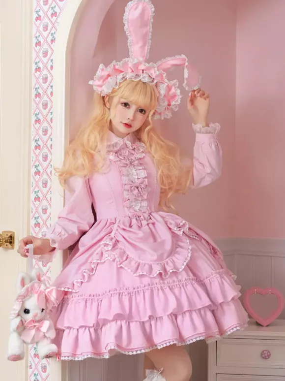 Robe Sweet Lolita en polyester pull sans manches