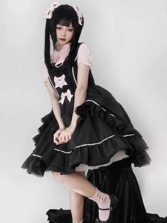 Robe Sweet Lolita en polyester pull sans manches