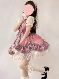 Robe Sweet Lolita Robe à manches courtes en polyester