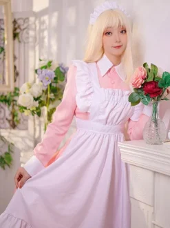 Robe Sweet Lolita Robe à volants en polyester à manches longues