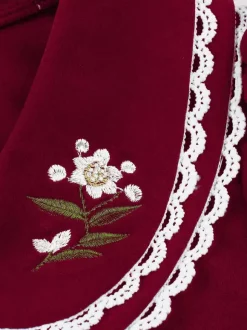 Robe trapèze à manches bouffantes col Peter Pan et broderies double épaisseur collection femme 2026