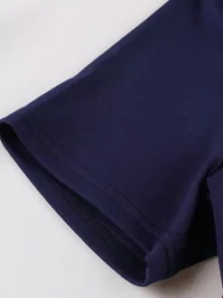 Robe trapèze plissée à col n艙ud et passepoil contrastant pour femme 2026